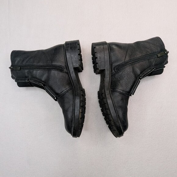 Aquatalia Men’s Waterproof Leather Elastic Strap Side Zip 401267 Combat Boots 6M - Picture 8 of 15